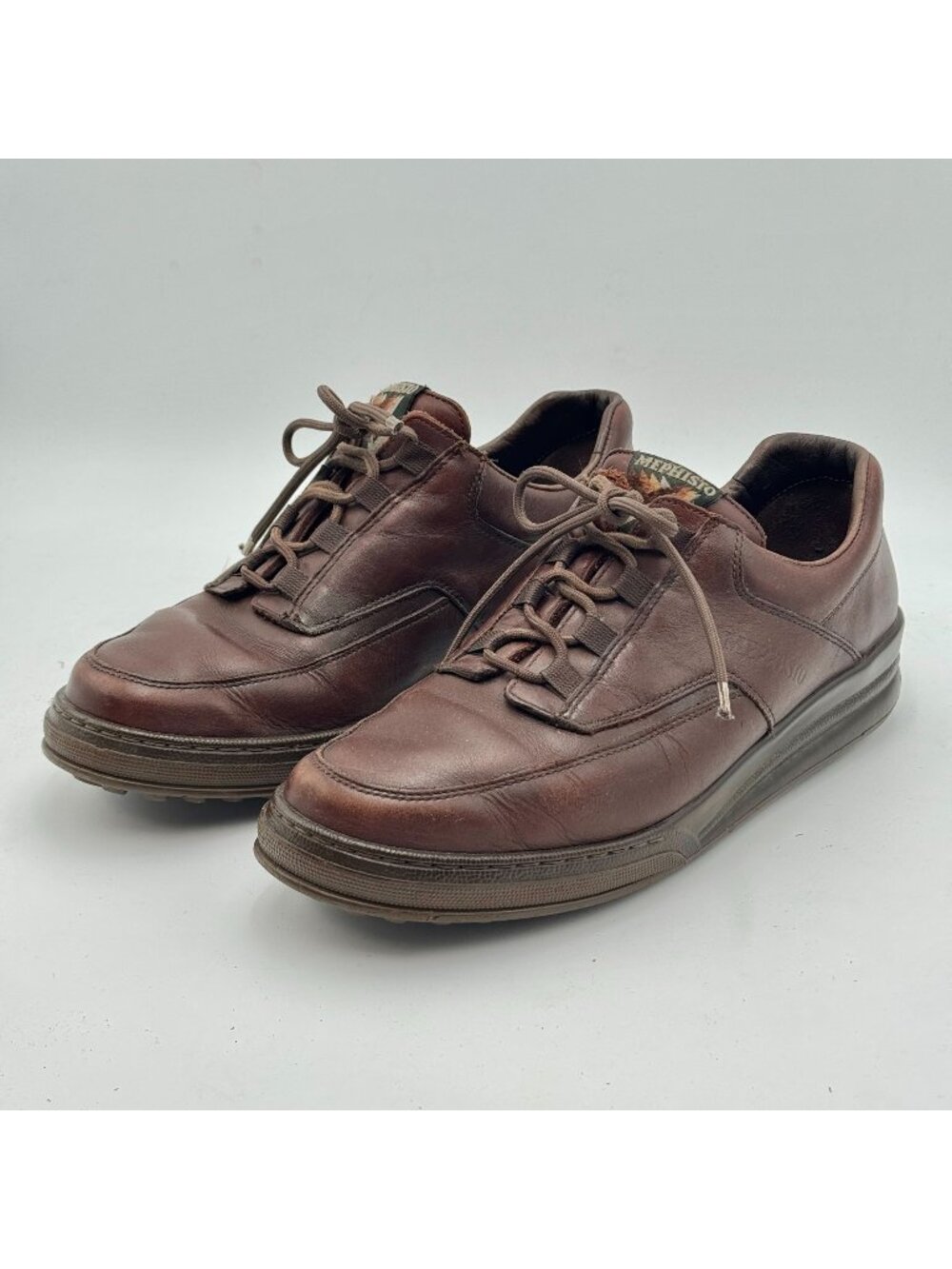 Mephisto Match Runoff Air Jet Shoes Mens 11 Brown Leather Walking Sneakers